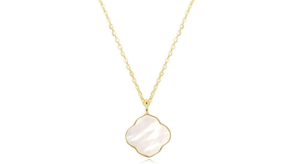 gold pearl shell necklace