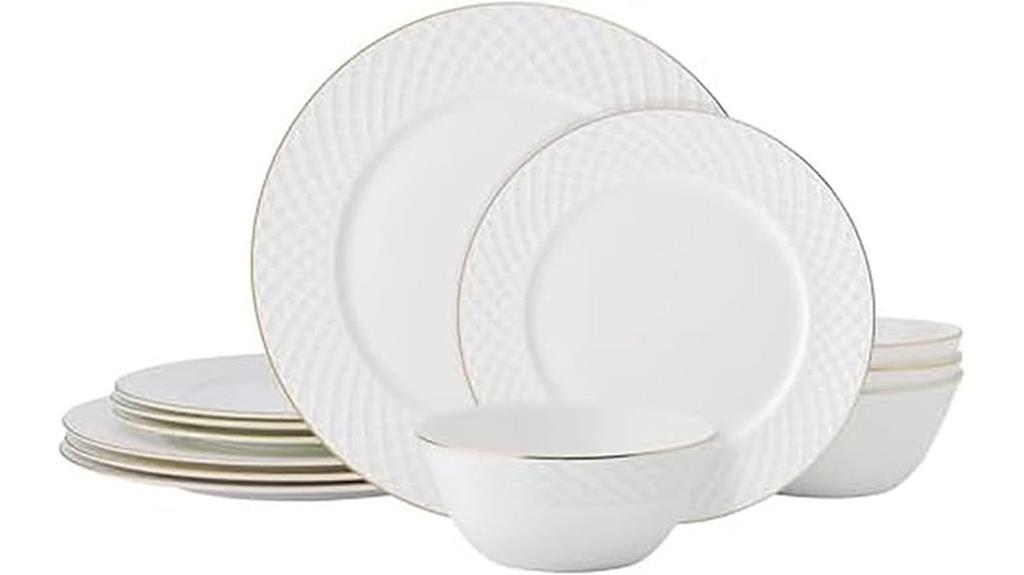 gold rim bone china set