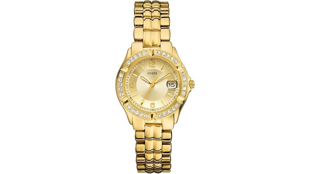gold tone bracelet watch