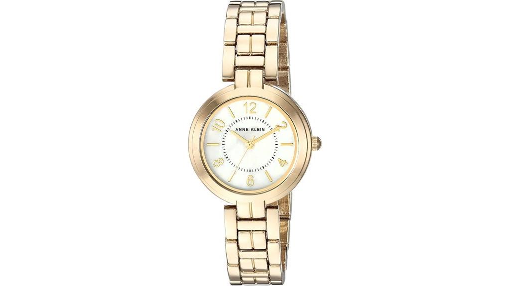gold tone bracelet watch