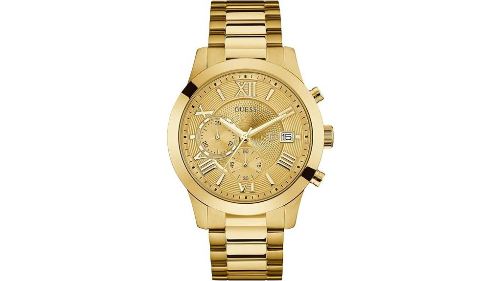 gunmetal chronograph bracelet watch