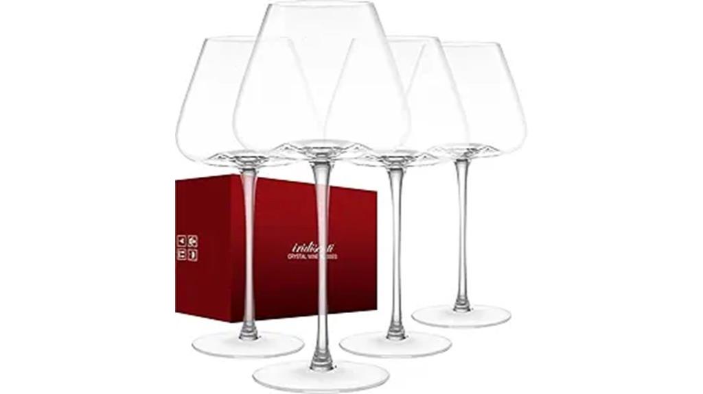 hand blown crystal glasses