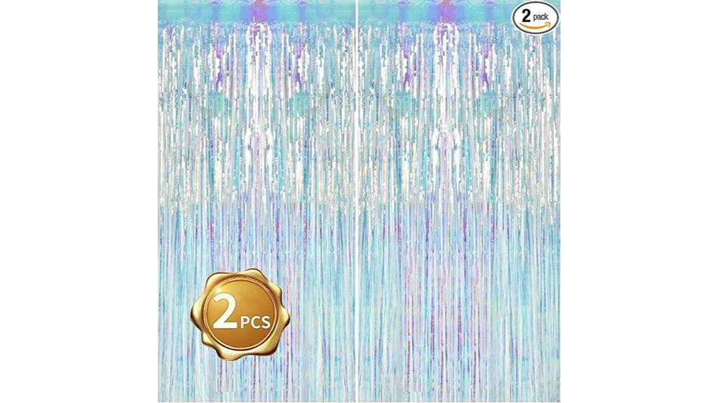 iridescent baby shower decor