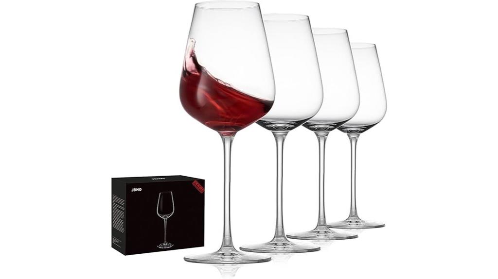 italian hand blown bordeaux glasses