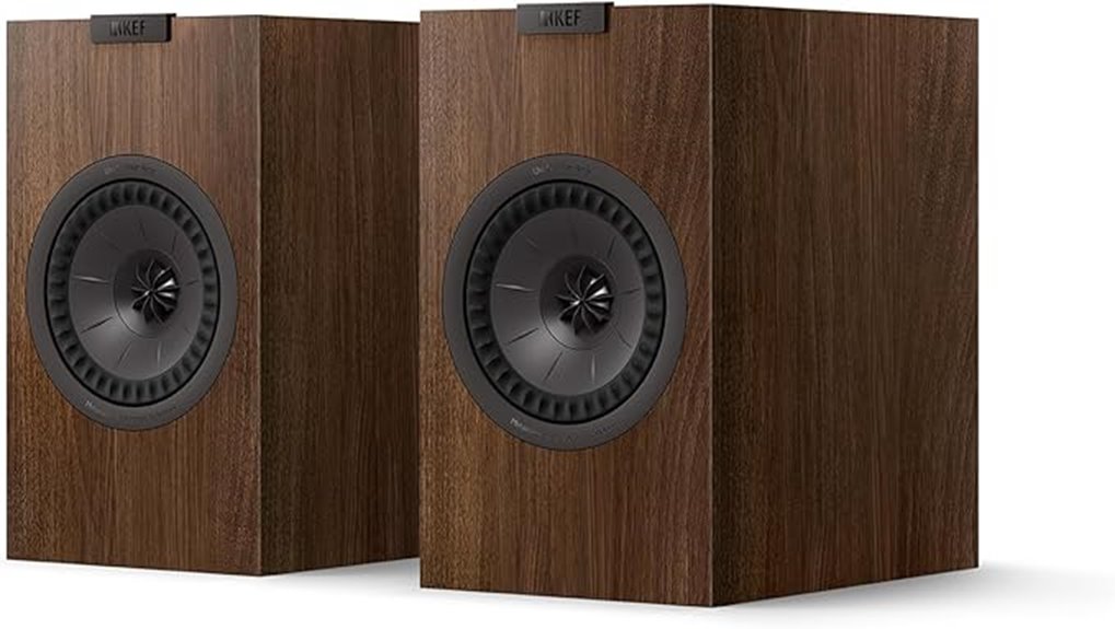 kef walnut q1 speakers