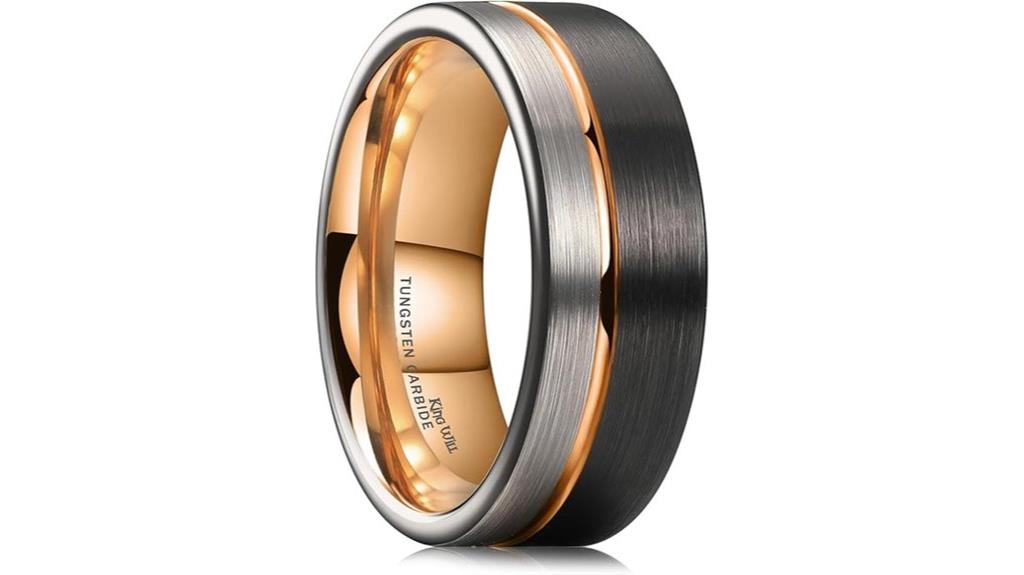 king tungsten wedding band