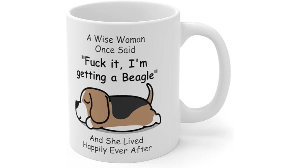 lazy beagle mom mug