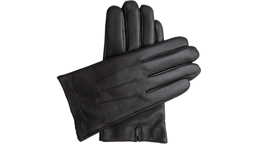 leather cashmere lined gloves