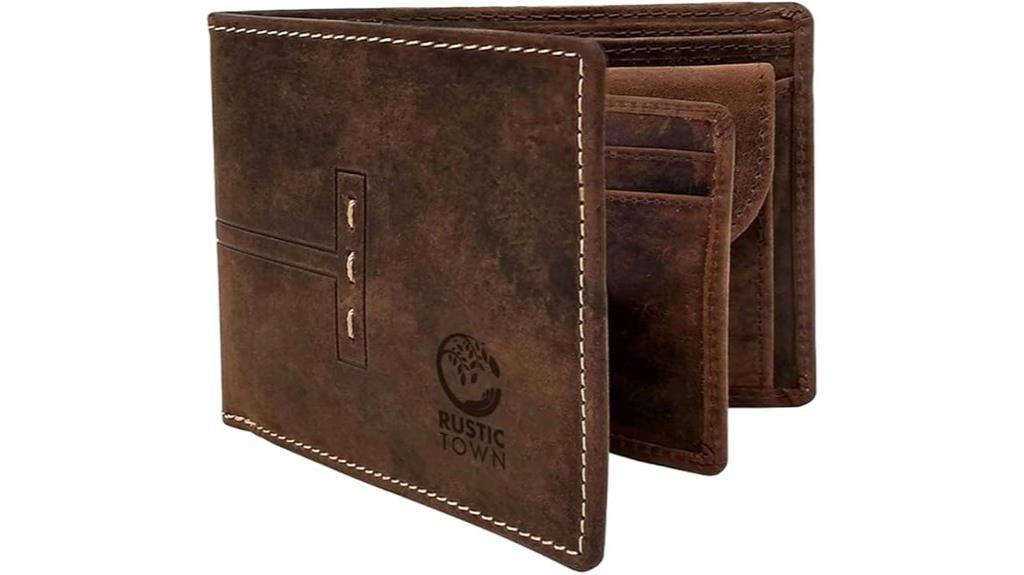 leather men s rustic wallet