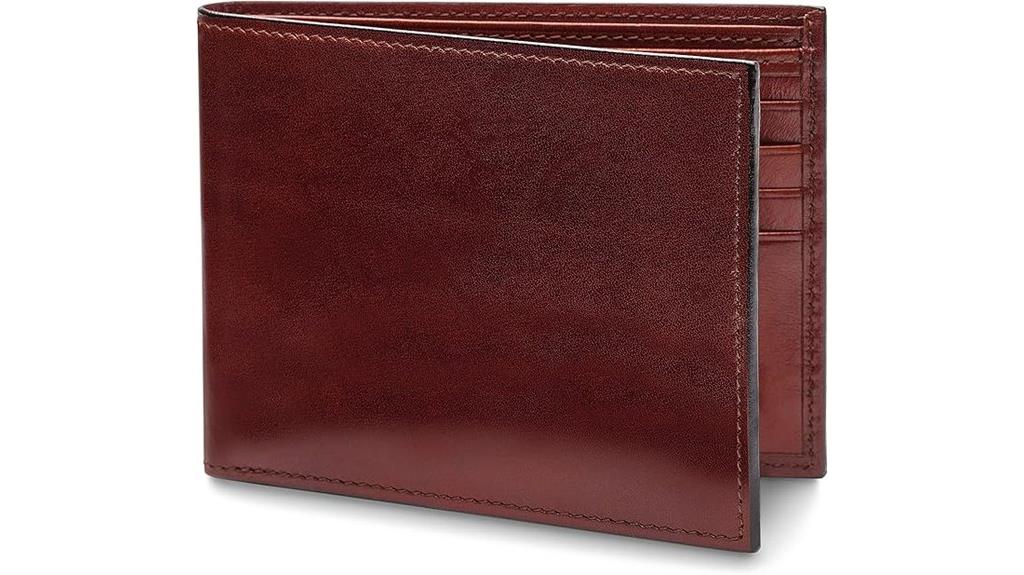 leather rfid wallet with cards