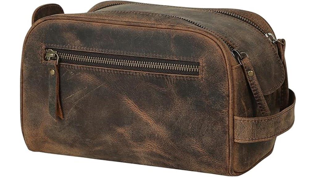leather toiletry bag