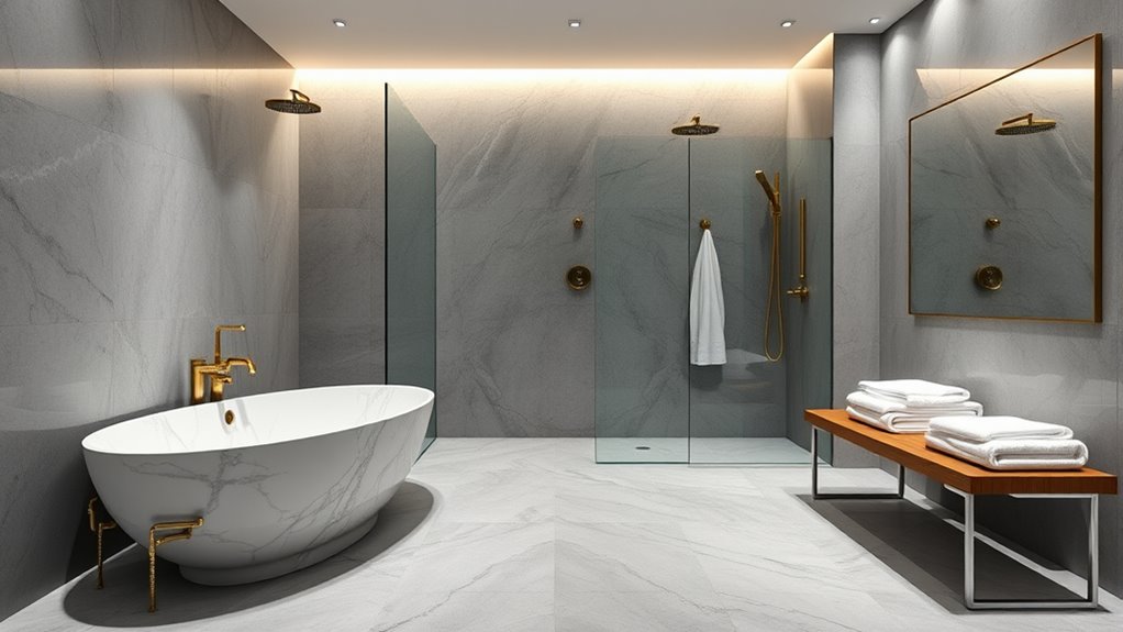 luxurious bathroom design features