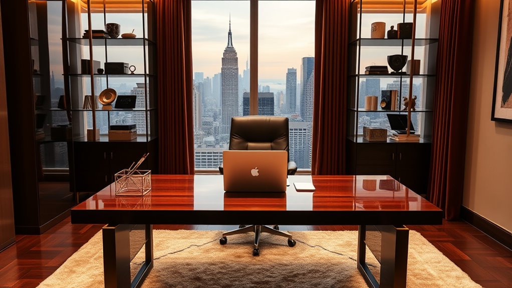 luxurious executive office setup