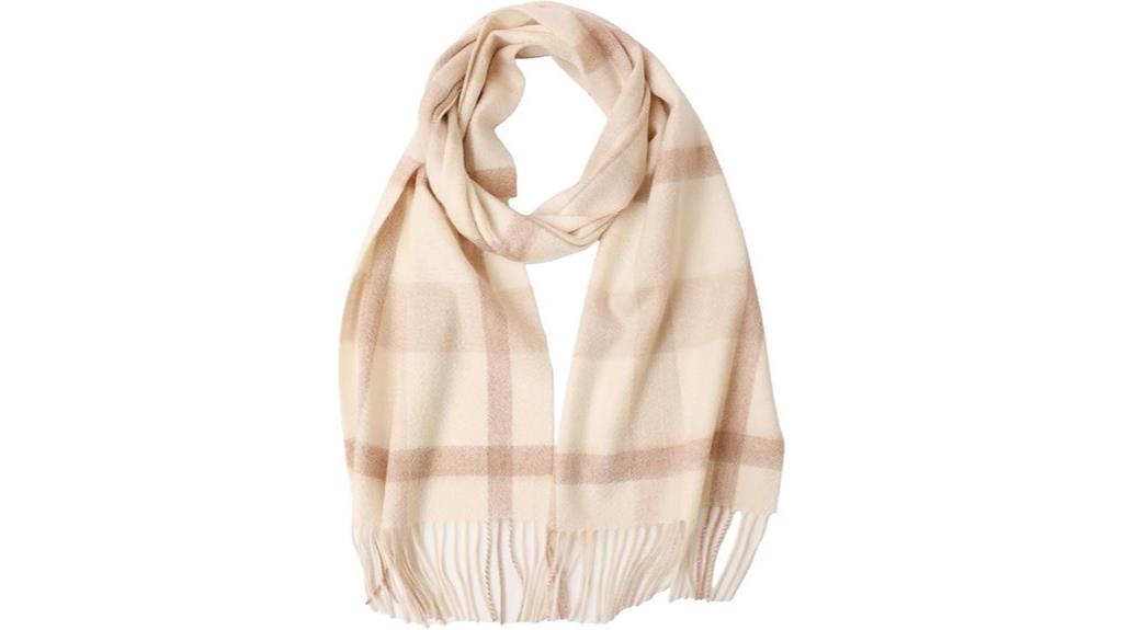 luxurious plaid tassel scarf