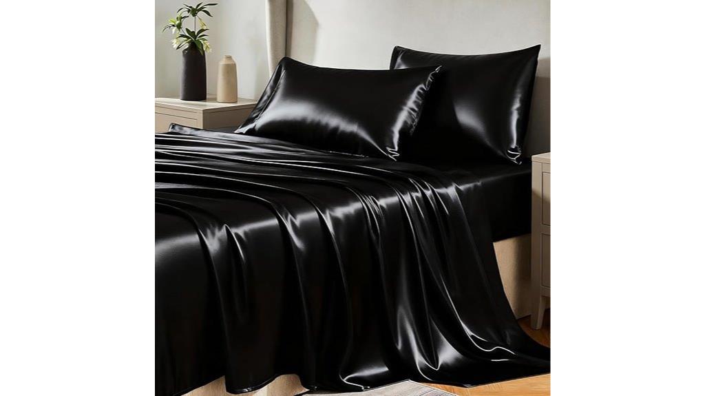 luxurious satin queen set