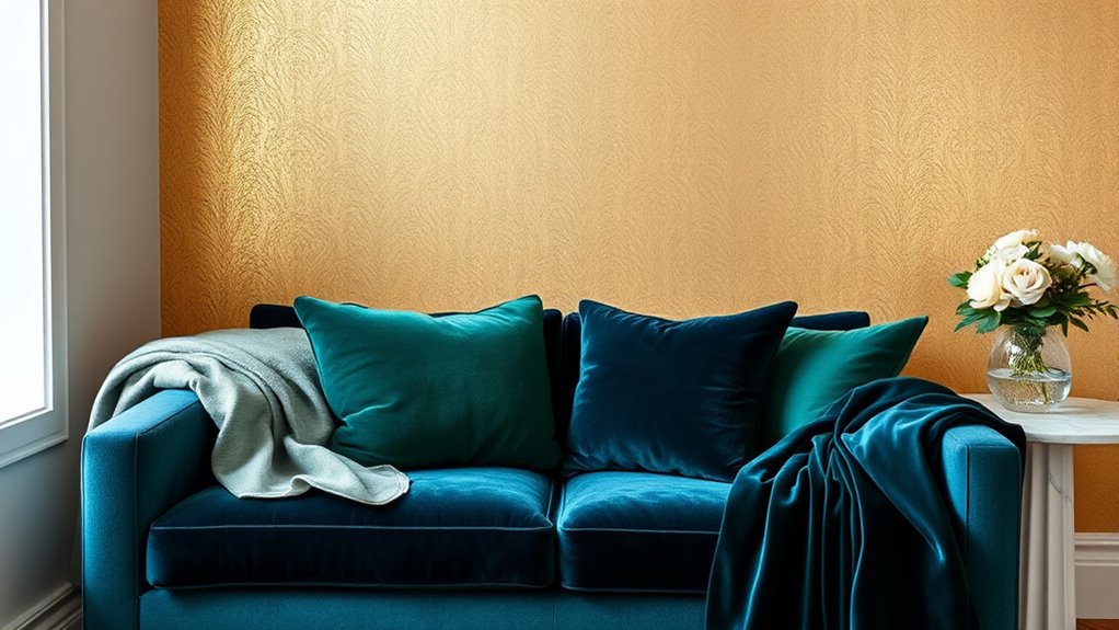 luxurious textured decor layering