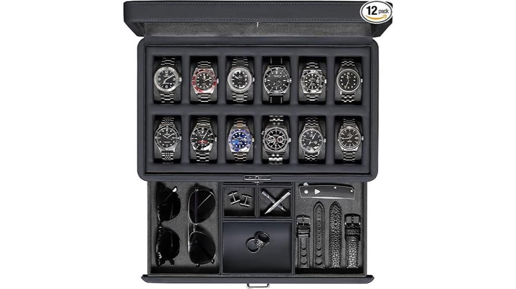 luxury 12 watch storage box