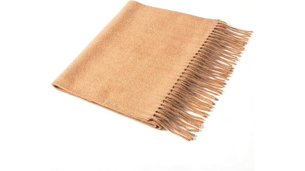luxury cashmere fringed scarf