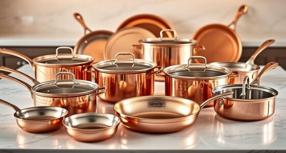 luxury copper cookware sets
