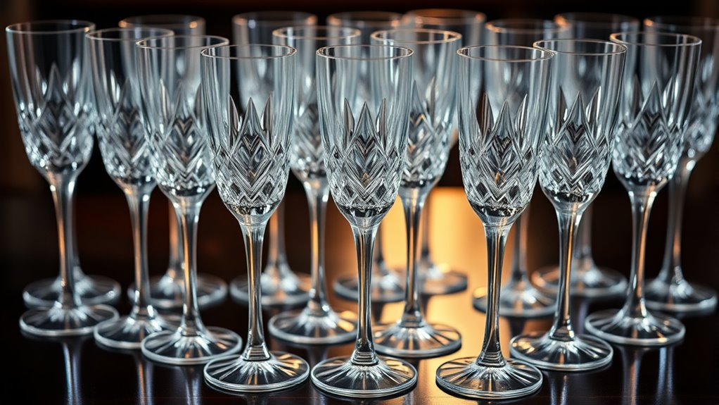 luxury crystal champagne glasses