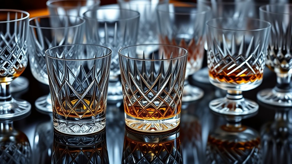 luxury crystal whiskey glasses