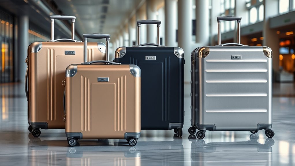 luxury durable aluminum luggage