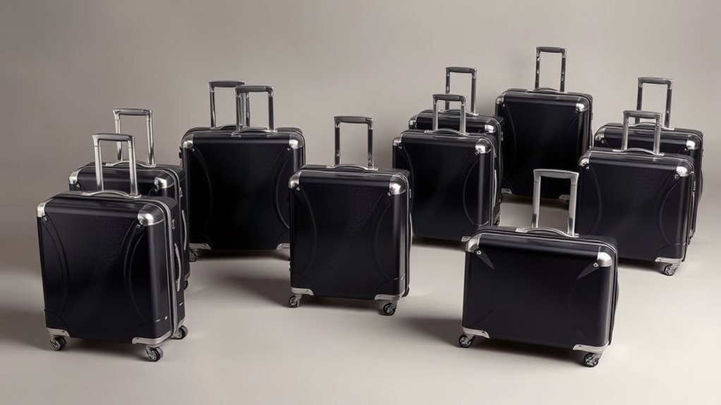 luxury durable carbon fiber suitcases