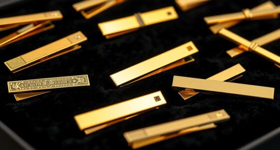 luxury gold tie clips