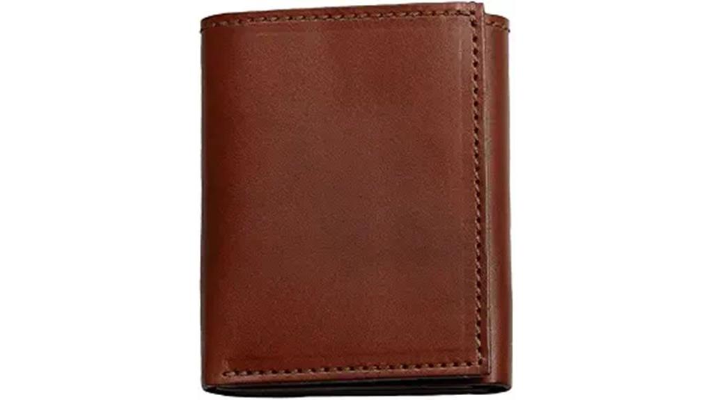 luxury leather trifold wallet