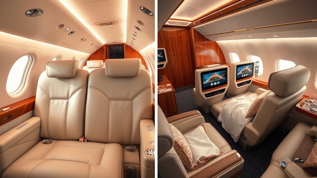 luxury private jet amenities