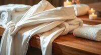 luxury spa bathrobe selection