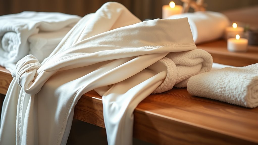 luxury spa bathrobe selection