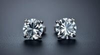 luxury sparkling moissanite earrings