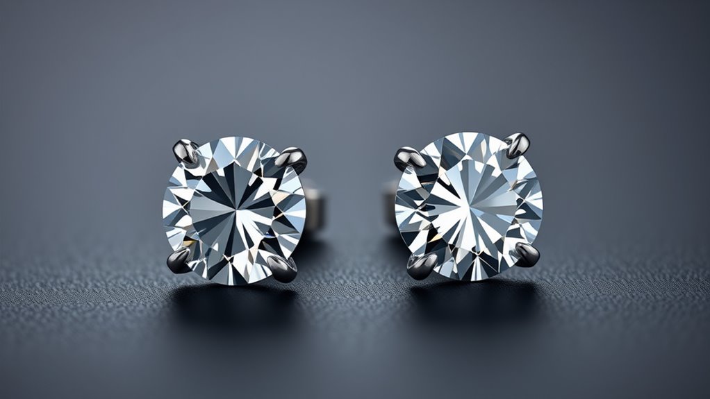 luxury sparkling moissanite earrings