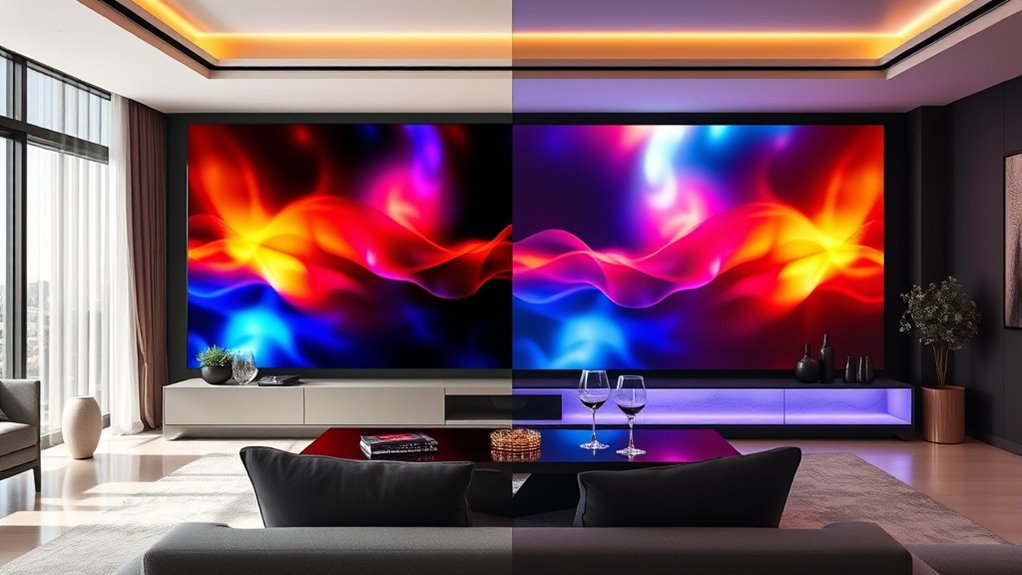 luxury tv display comparison