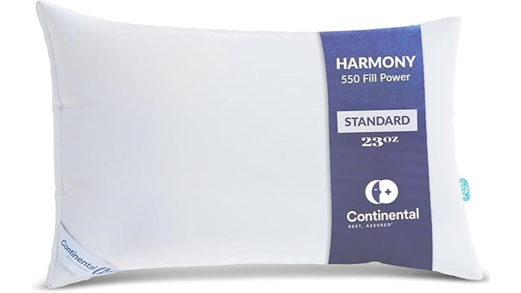 luxury white down pillow