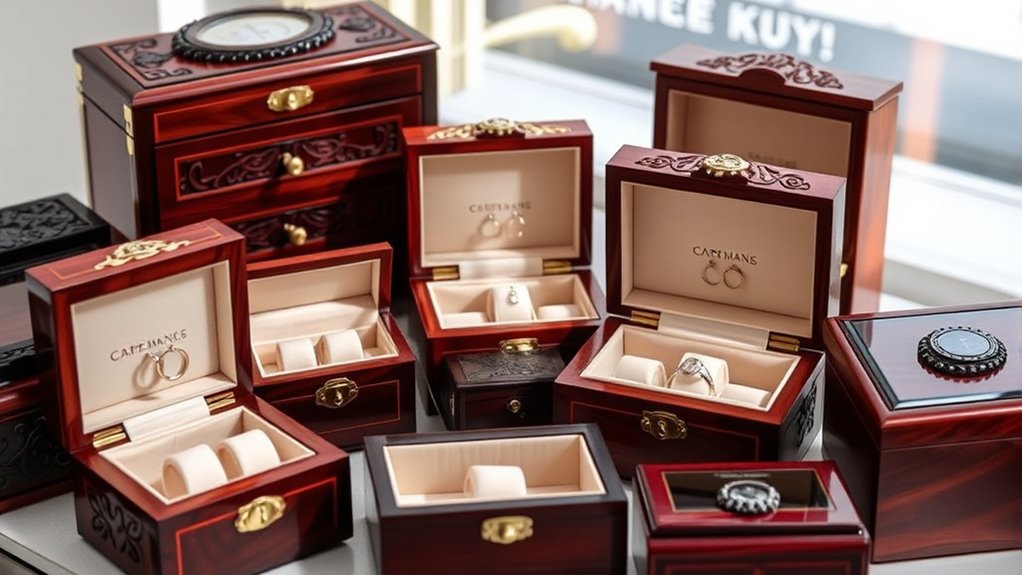 luxury wood jewelry storage