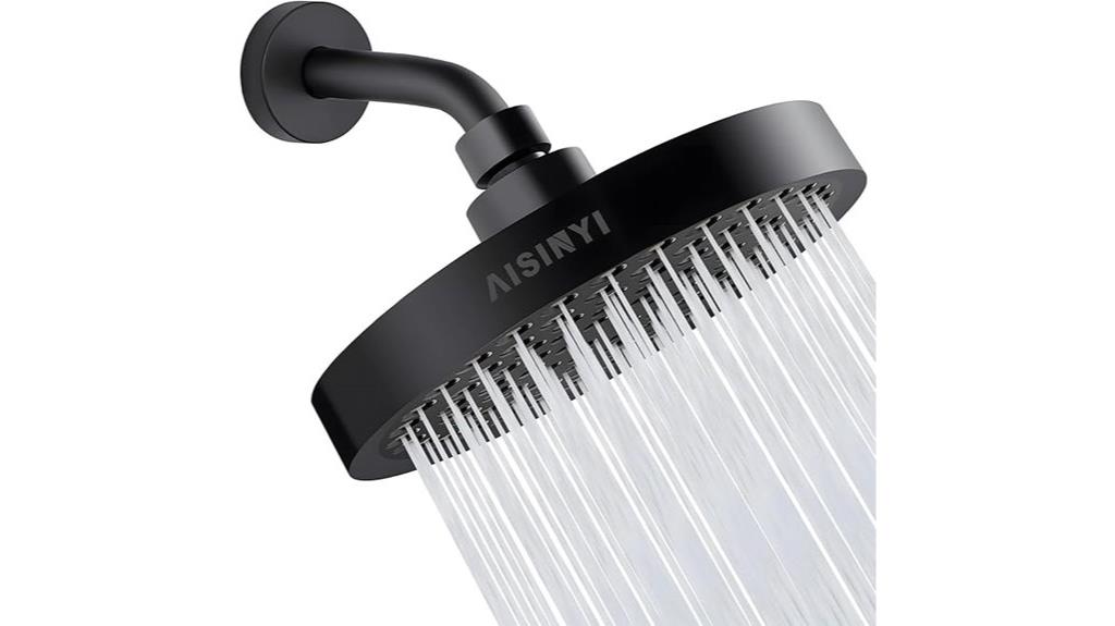 matte black high pressure shower