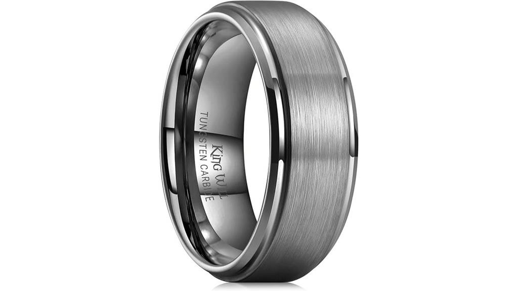 matte tungsten wedding band