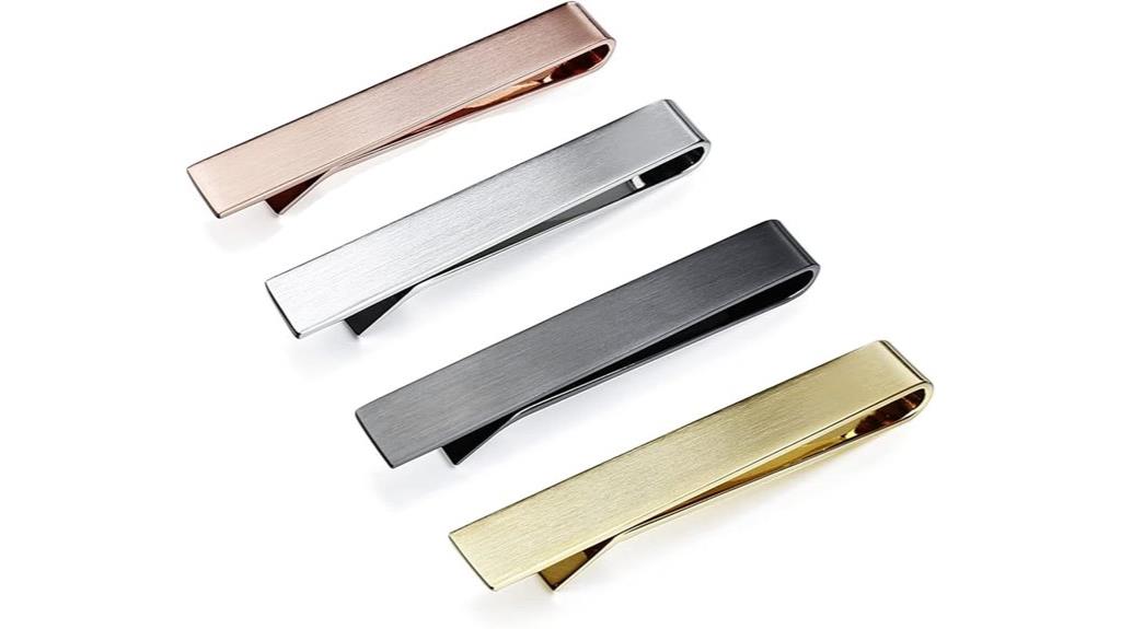 men s 1 5 inch tie clip set