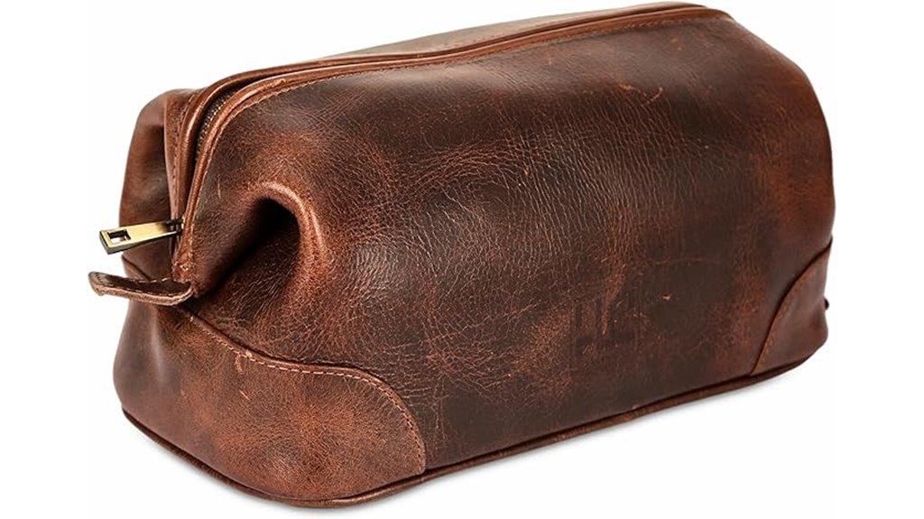 men s leather toiletry bag