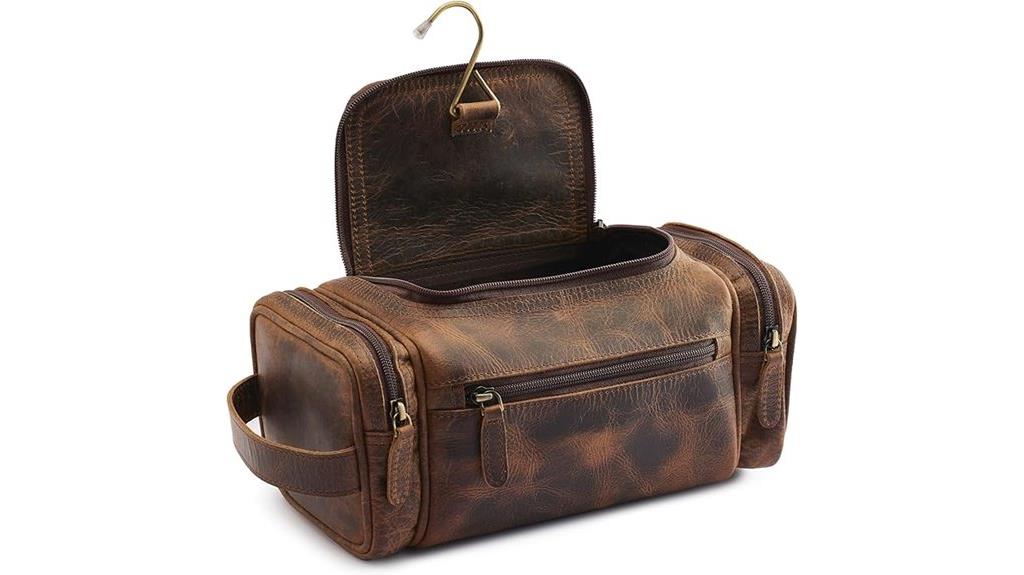 men s leather toiletry bag
