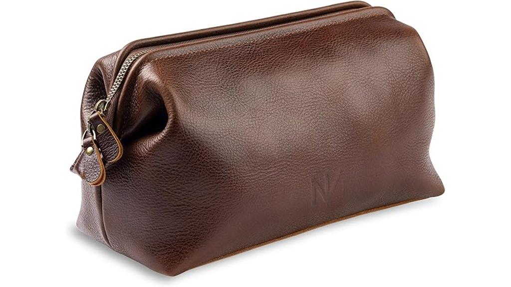 men s leather travel dopp kit