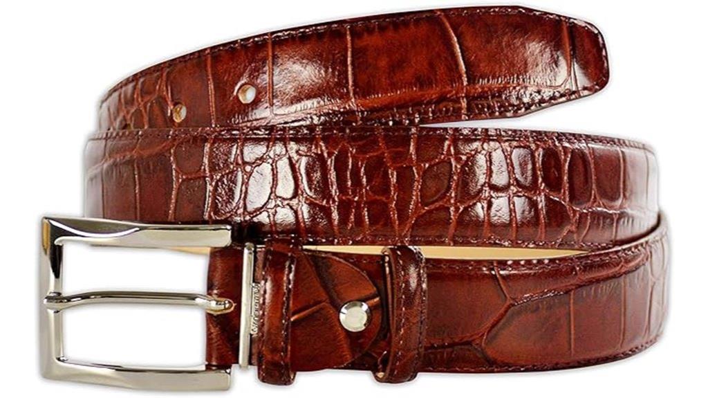 mens crocodile leather belt