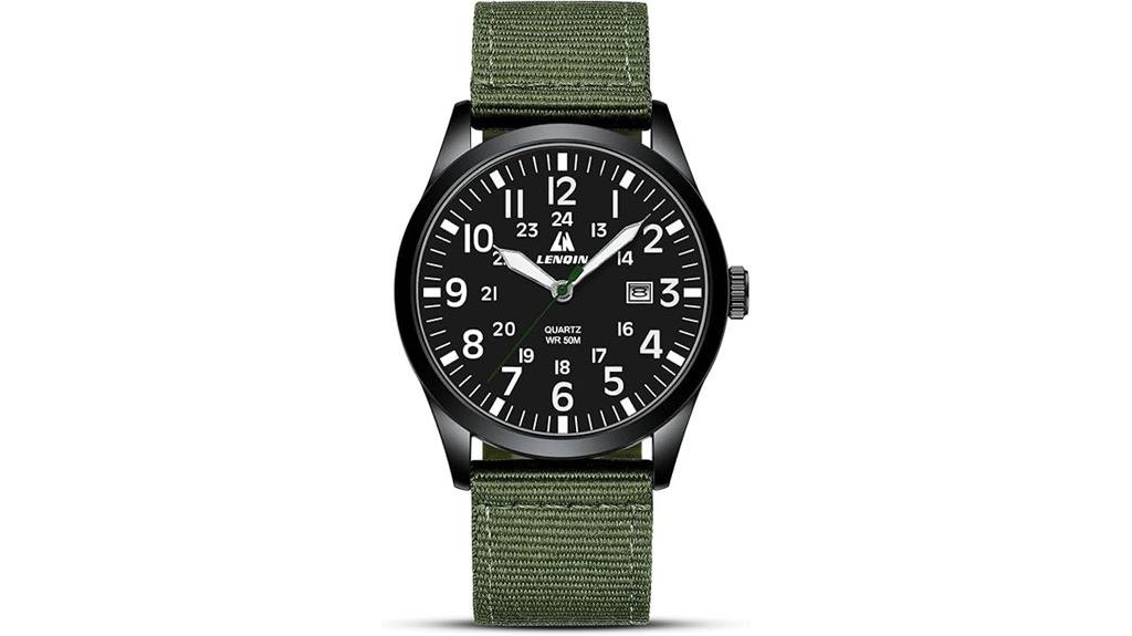 military nylon waterproof watch