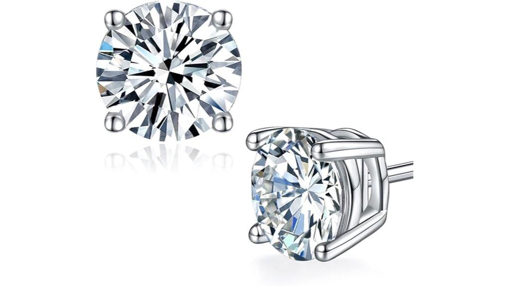 moissanite silver earrings