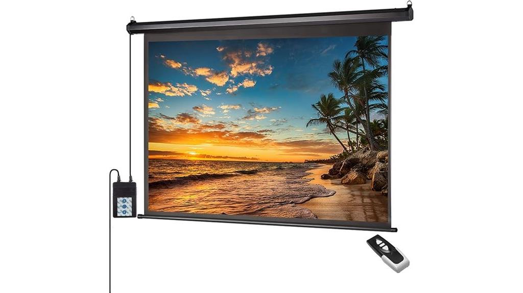 motorized 100 inch outdoor projector