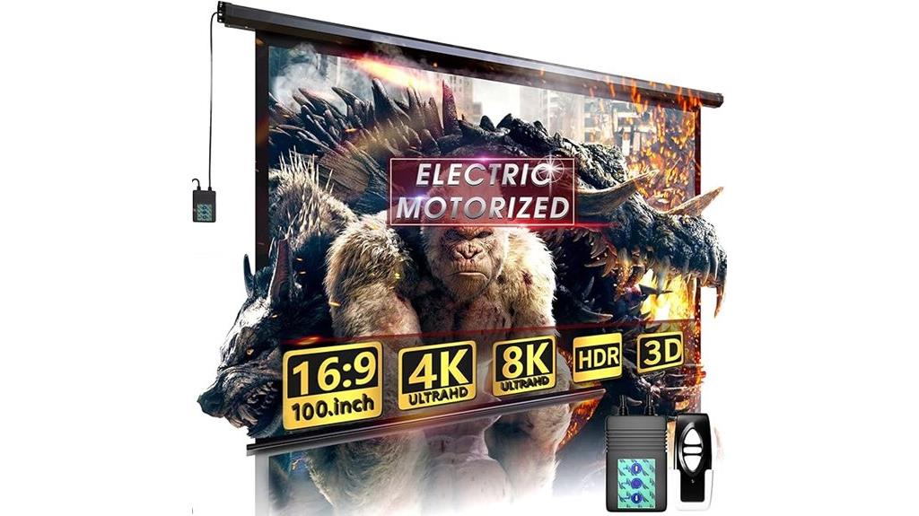 motorized 100 inch screen
