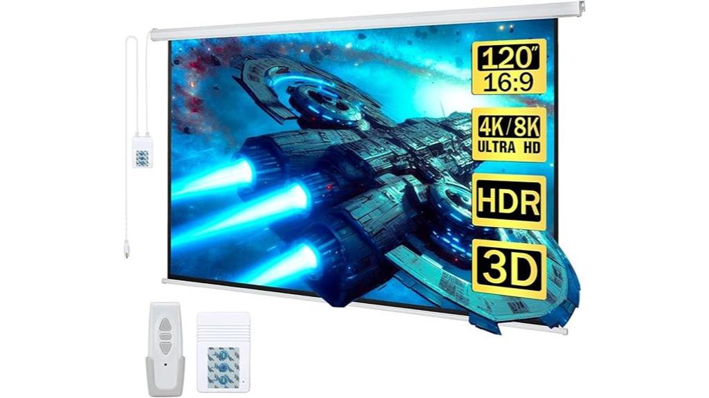 motorized 120 hd screen