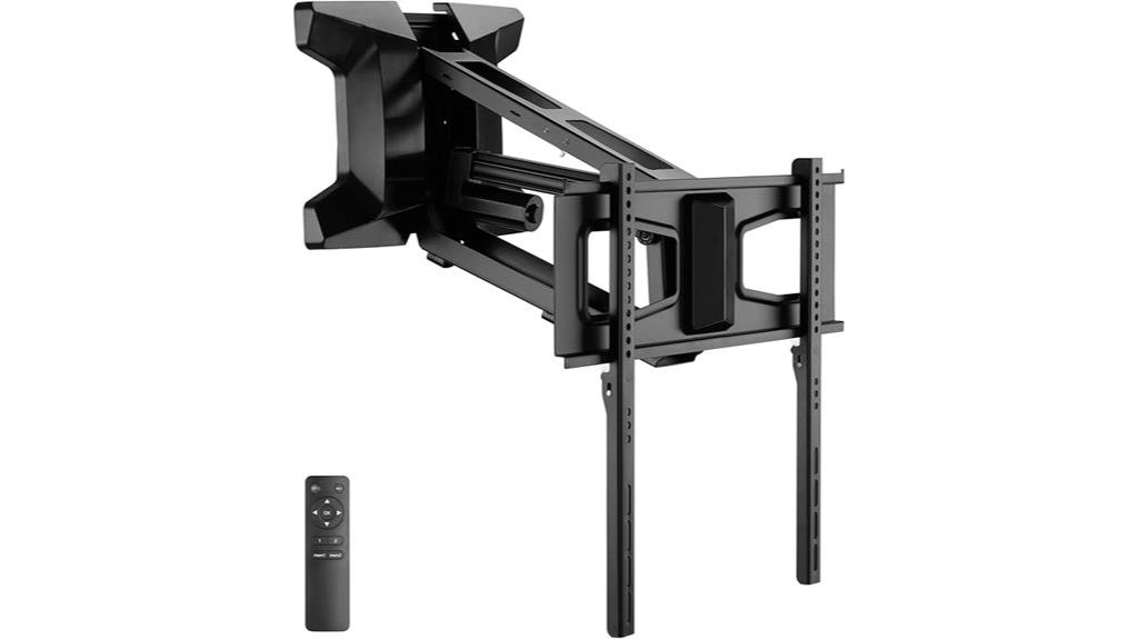 motorized fireplace tv mount